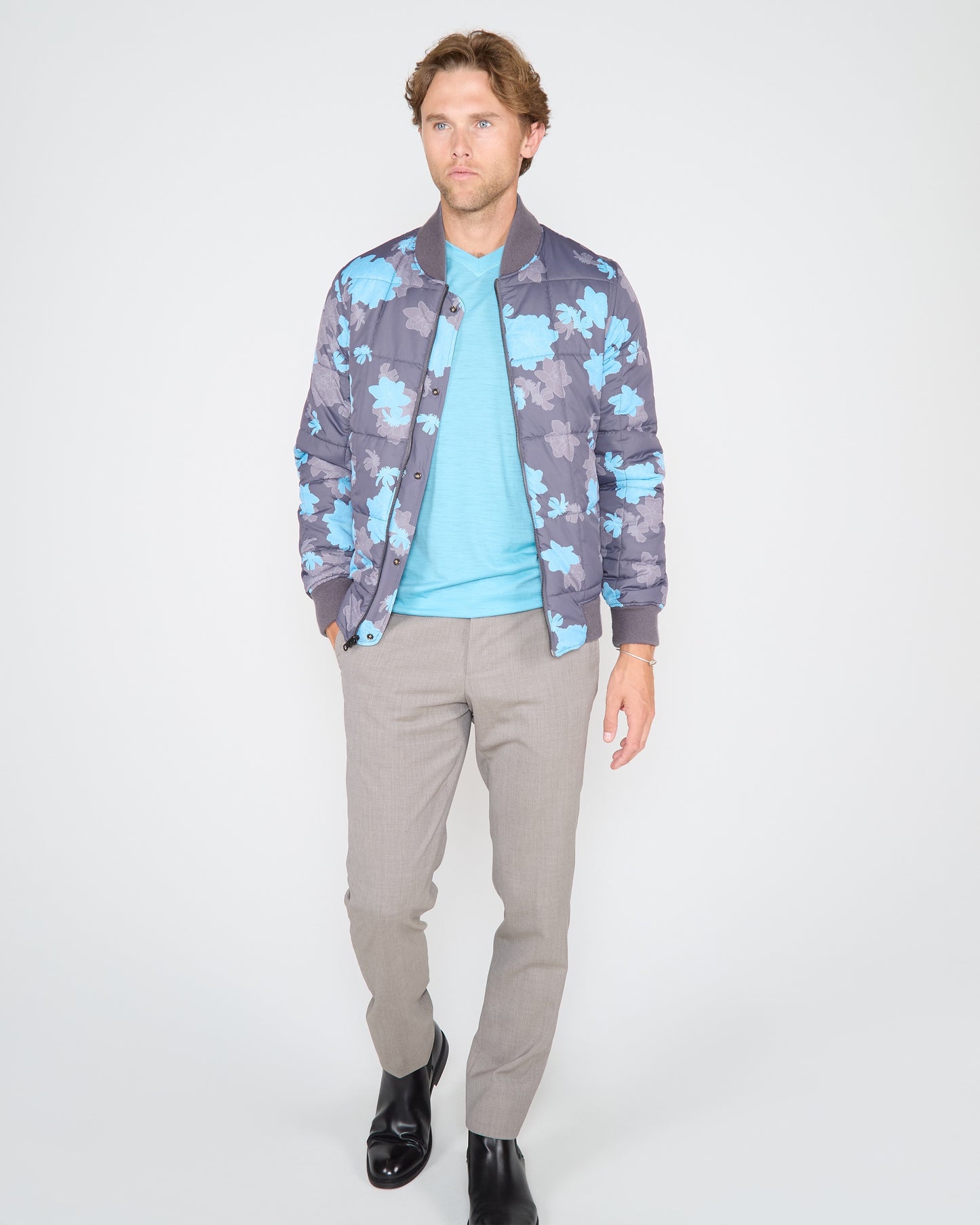 JENKIN REVERSIBLE BLOUSON JACKET - SLATE
