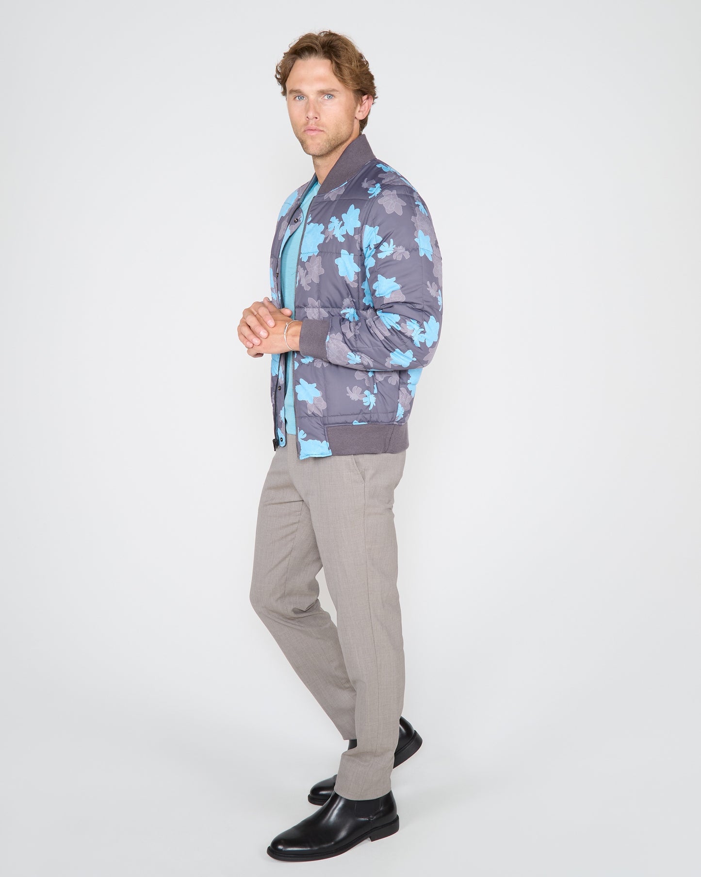 JENKIN REVERSIBLE BLOUSON JACKET - SLATE