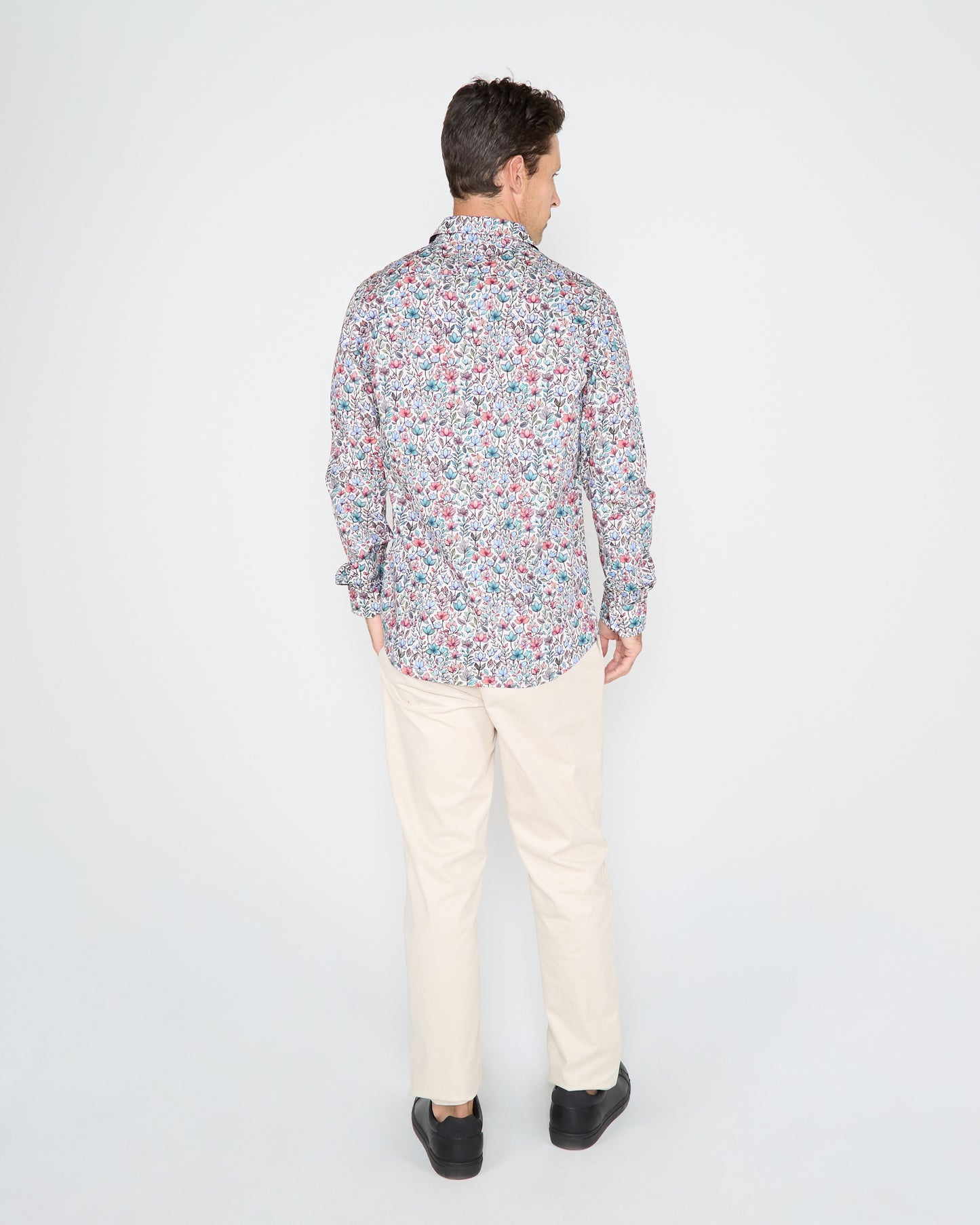 NICOLI MYSTIC FLORAL COTTON SHIRT - IVORY