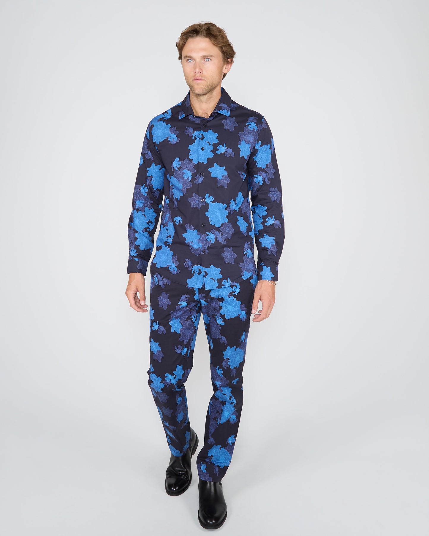 NORMAN SOFTBLOOM SHIRT - NAVY