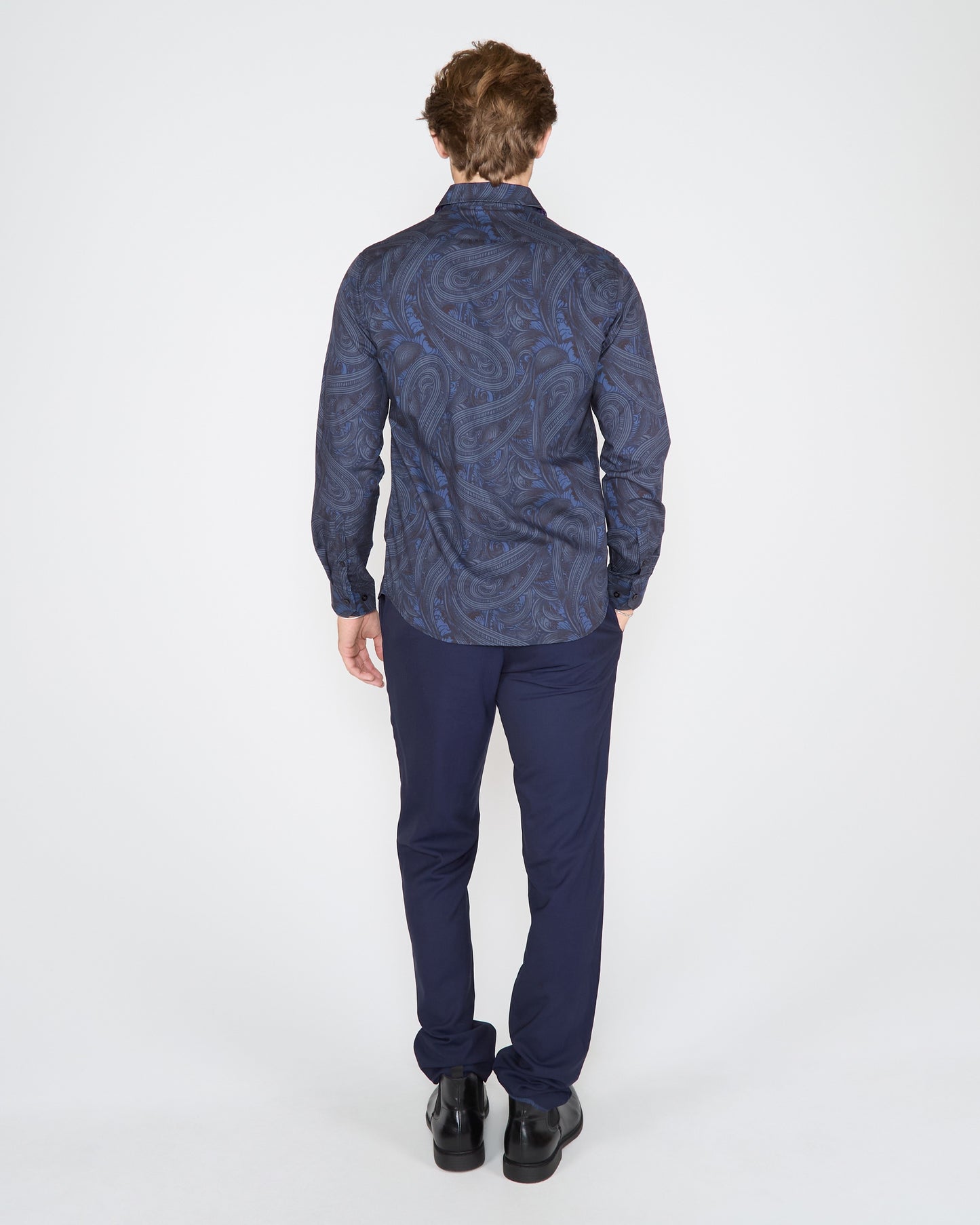 NORMAN PAISLEY BADALONA SHIRT - SMOKE