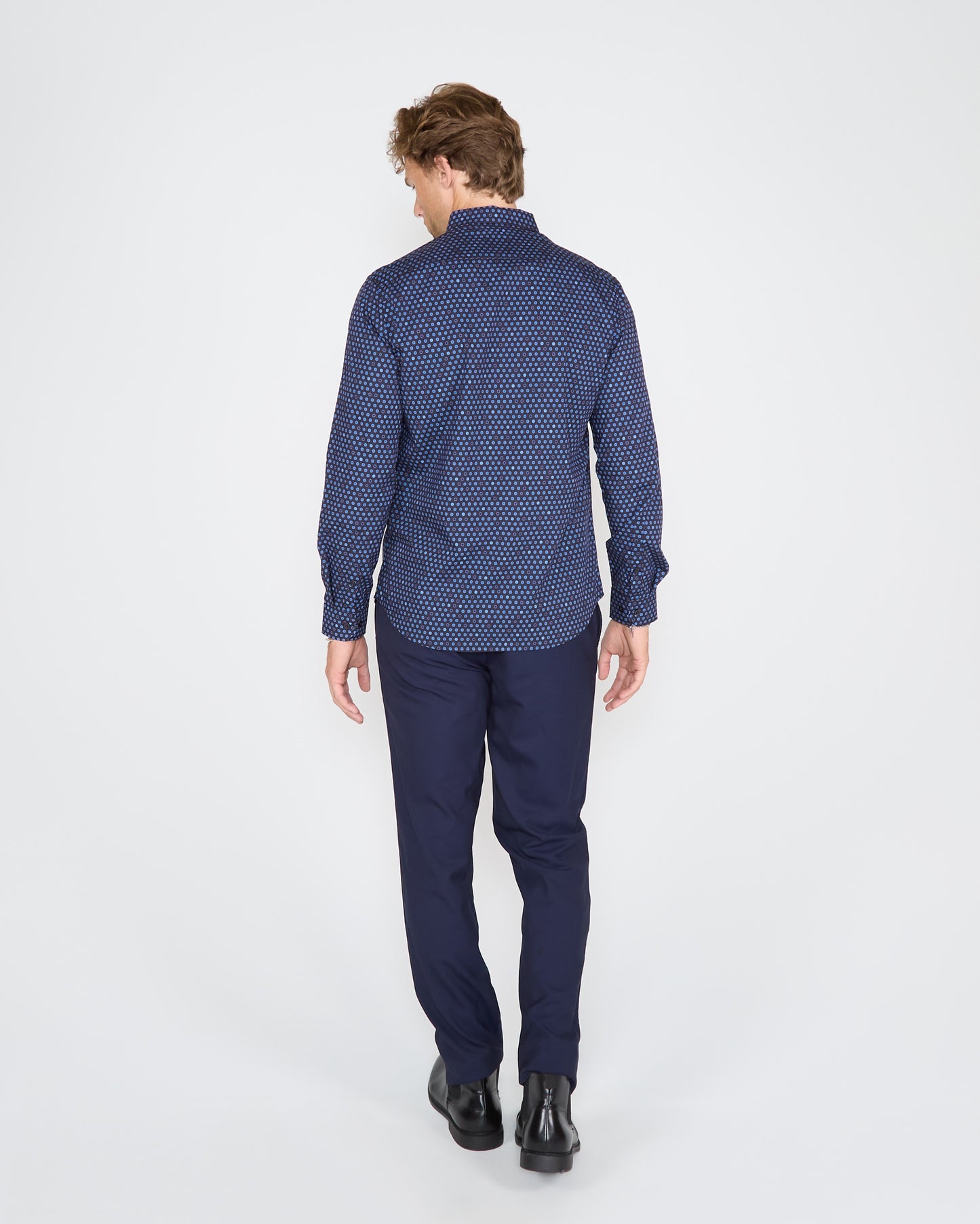 MITCHELL POLKAHALO SHIRT - NAVY