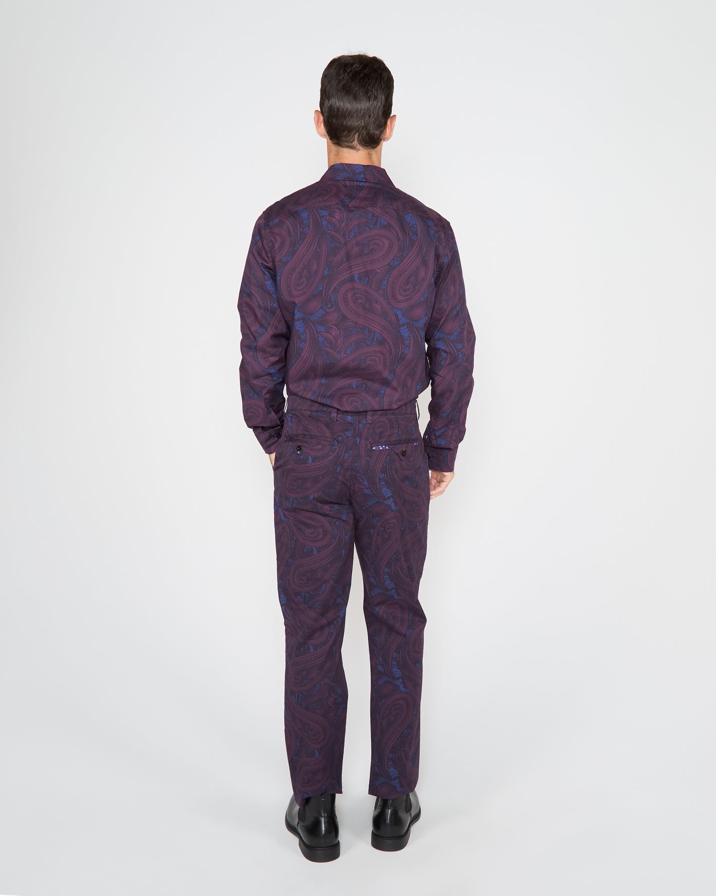 CHARLES PAISLEY BADALONA PANT - PLUM