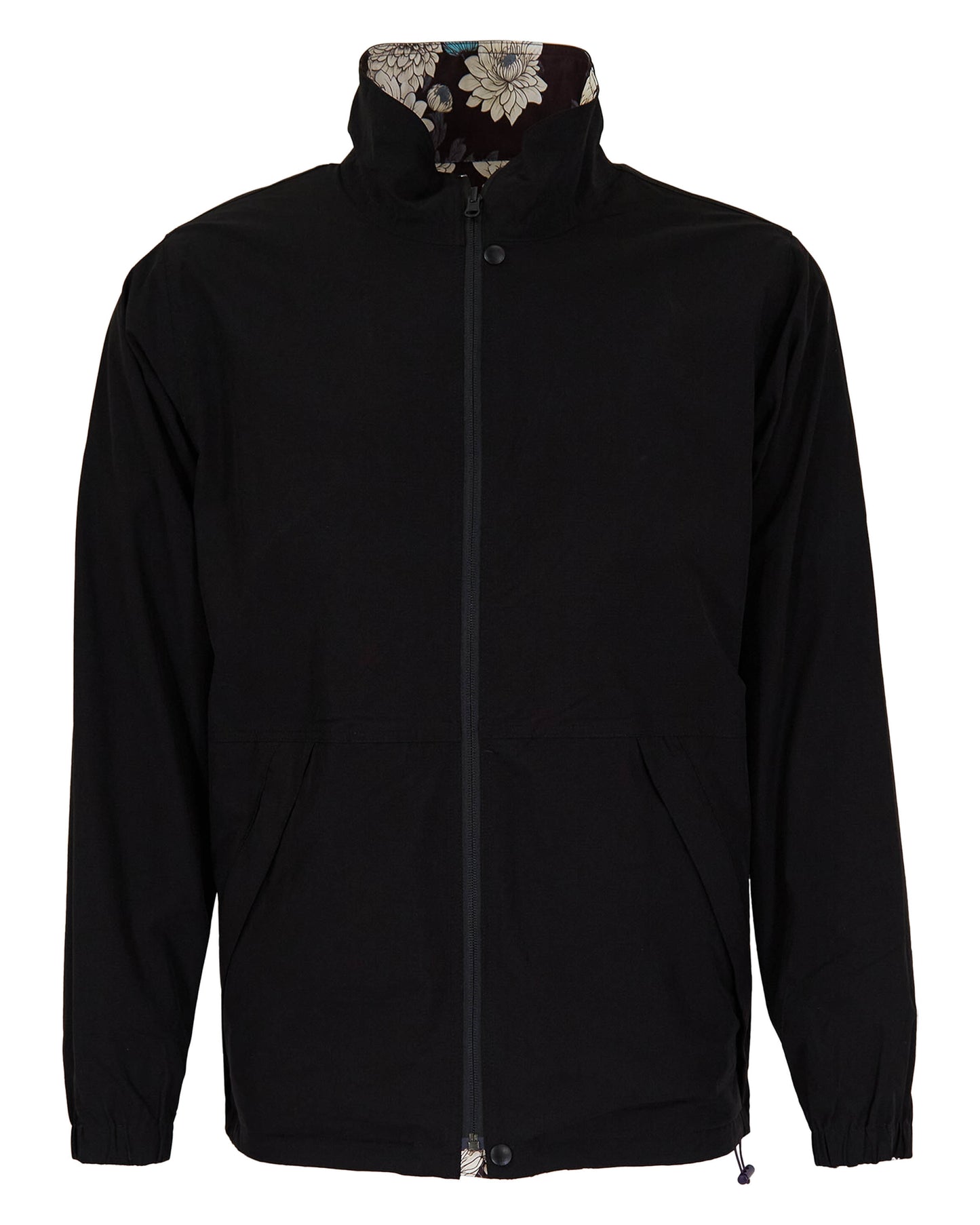 PASCALI SERIOUS FLORAL REVERSIBLE PERFORMANCE JACKET - BLACK