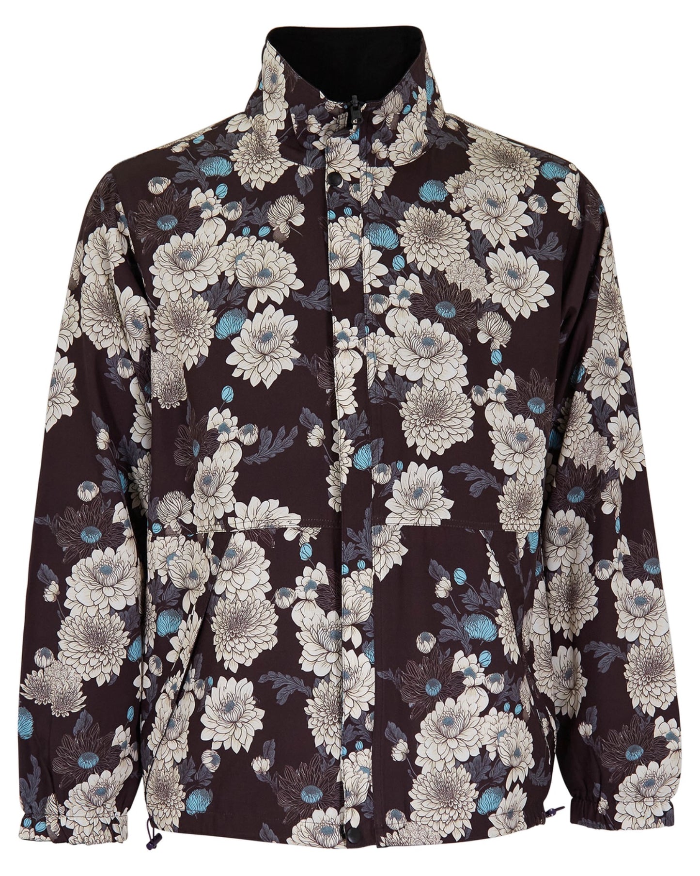PASCALI SERIOUS FLORAL REVERSIBLE PERFORMANCE JACKET - BLACK