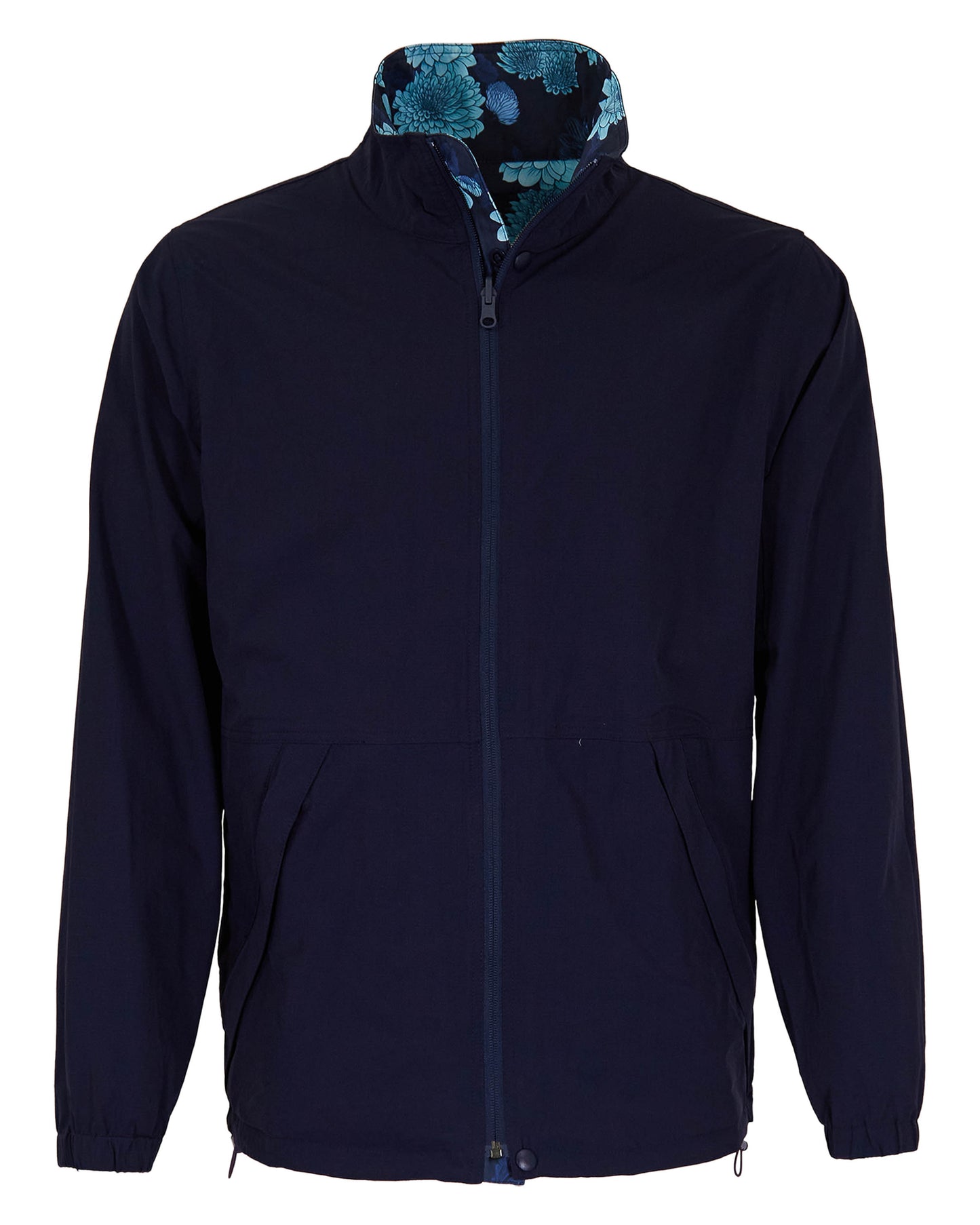 PASCALI SERIOUS FLORAL REVERSIBLE PERFORMANCE JACKET - NAVY