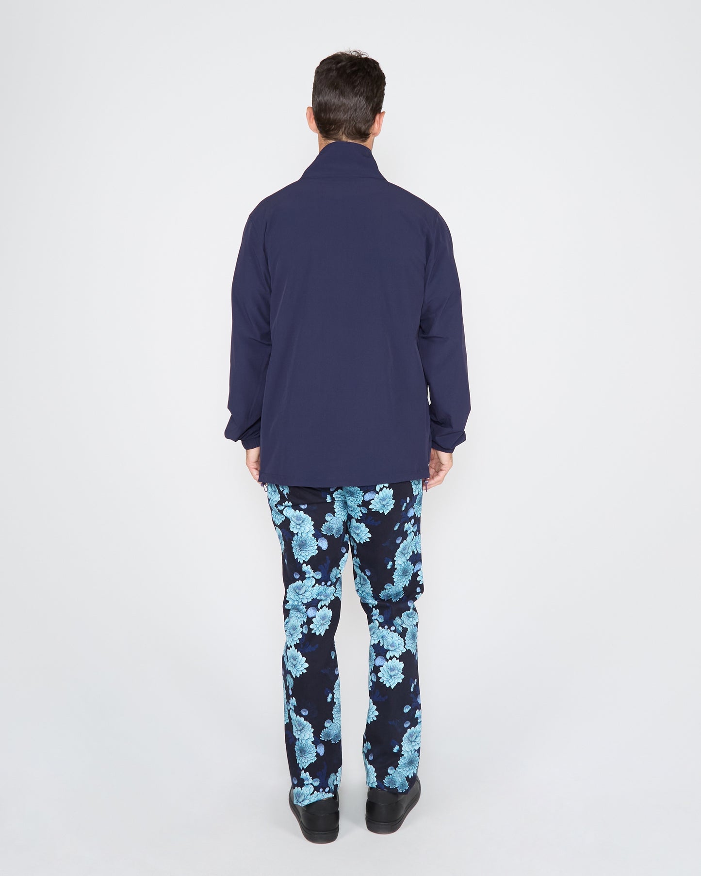 PASCALI SERIOUS FLORAL REVERSIBLE PERFORMANCE JACKET - NAVY