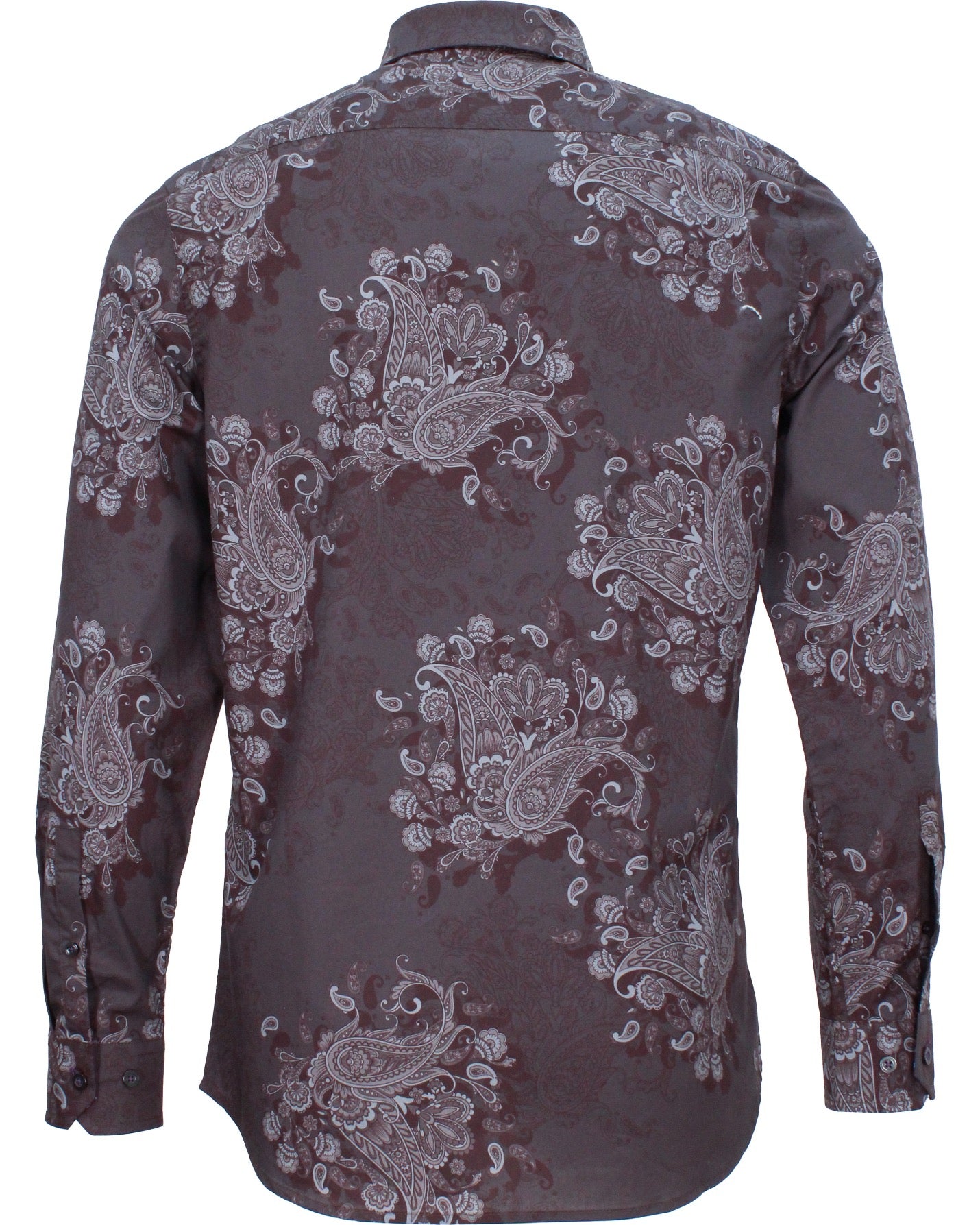 NORMAN RANDOM PAISLEY SHIRT - SMOKE