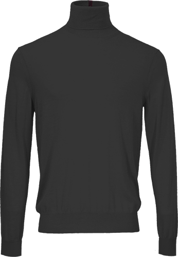 RONALD MERINO TURTLENECK SWEATER - BLACK