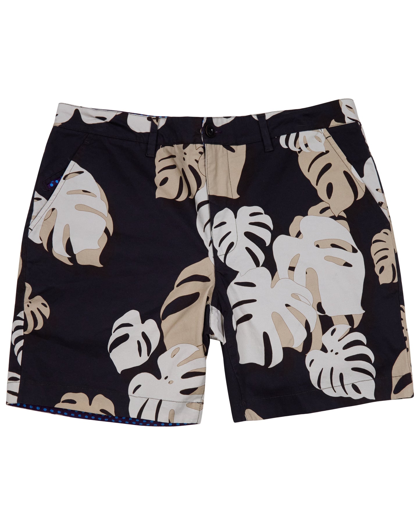 EDWARD MONSTERA FLORAL SMOKE MENS FLAT FRONT SHORT
