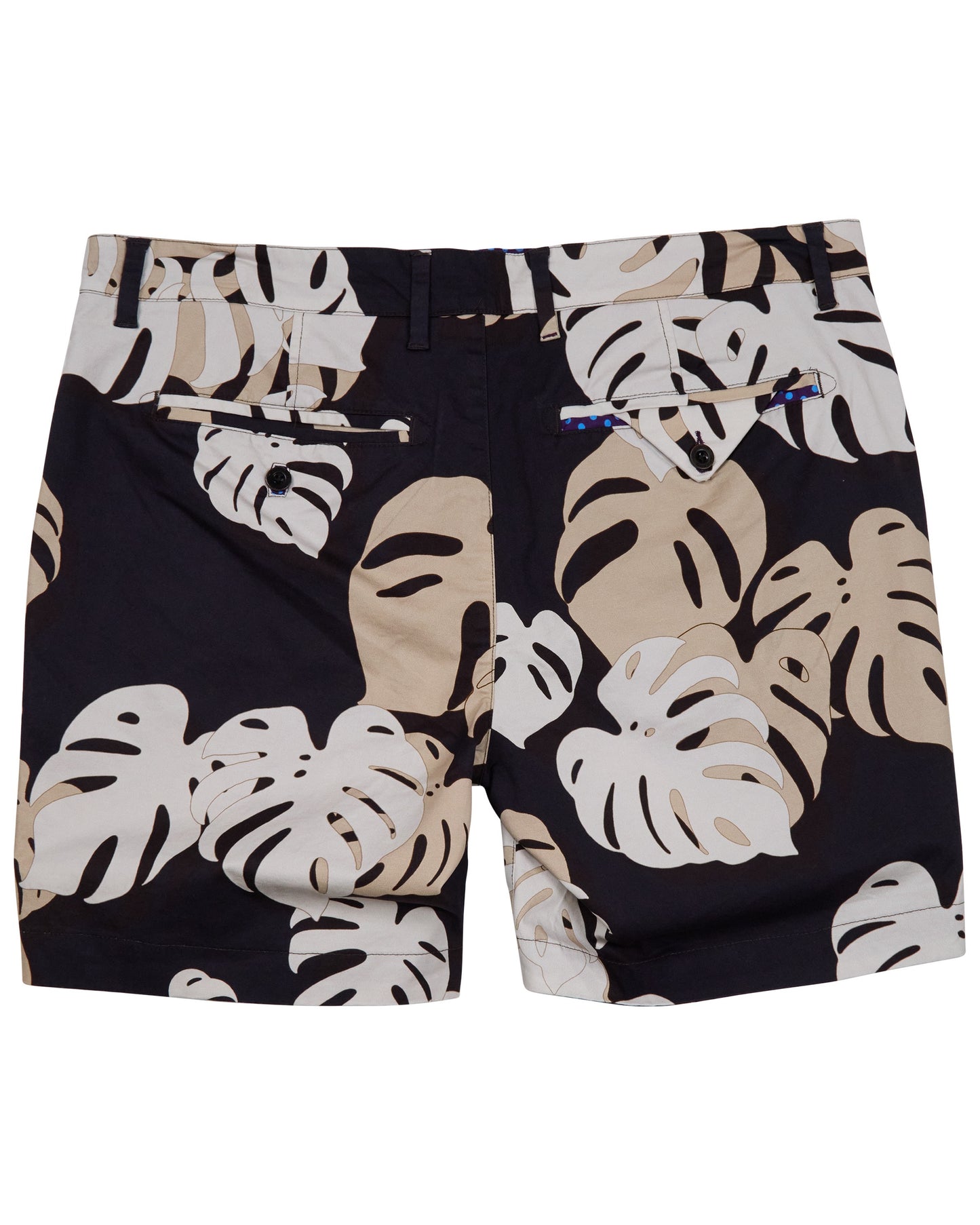 EDWARD MONSTERA FLORAL SMOKE MENS FLAT FRONT SHORT