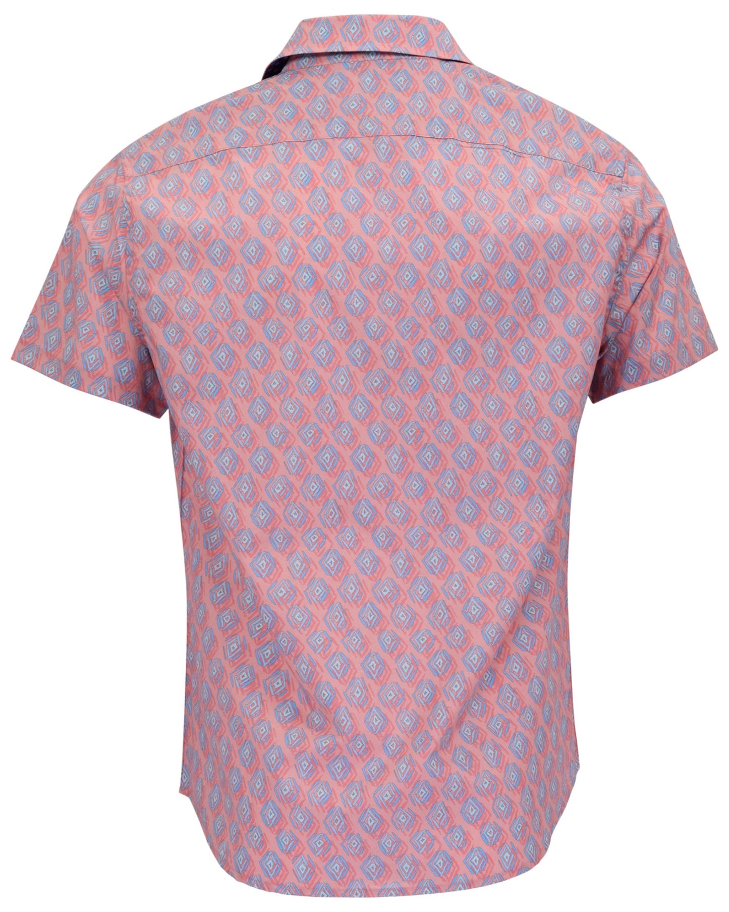 GEORGE MUD GEO CORAL MENS PRINTED BUTTON UP SHIRT