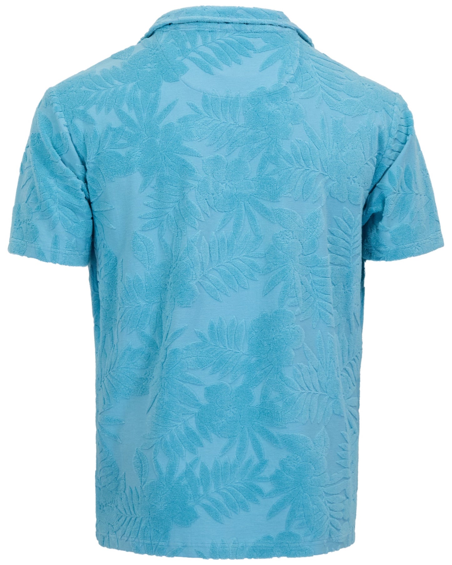 JOHNNY FARM FLORAL TOWEL POLO SHIRT - TEAL