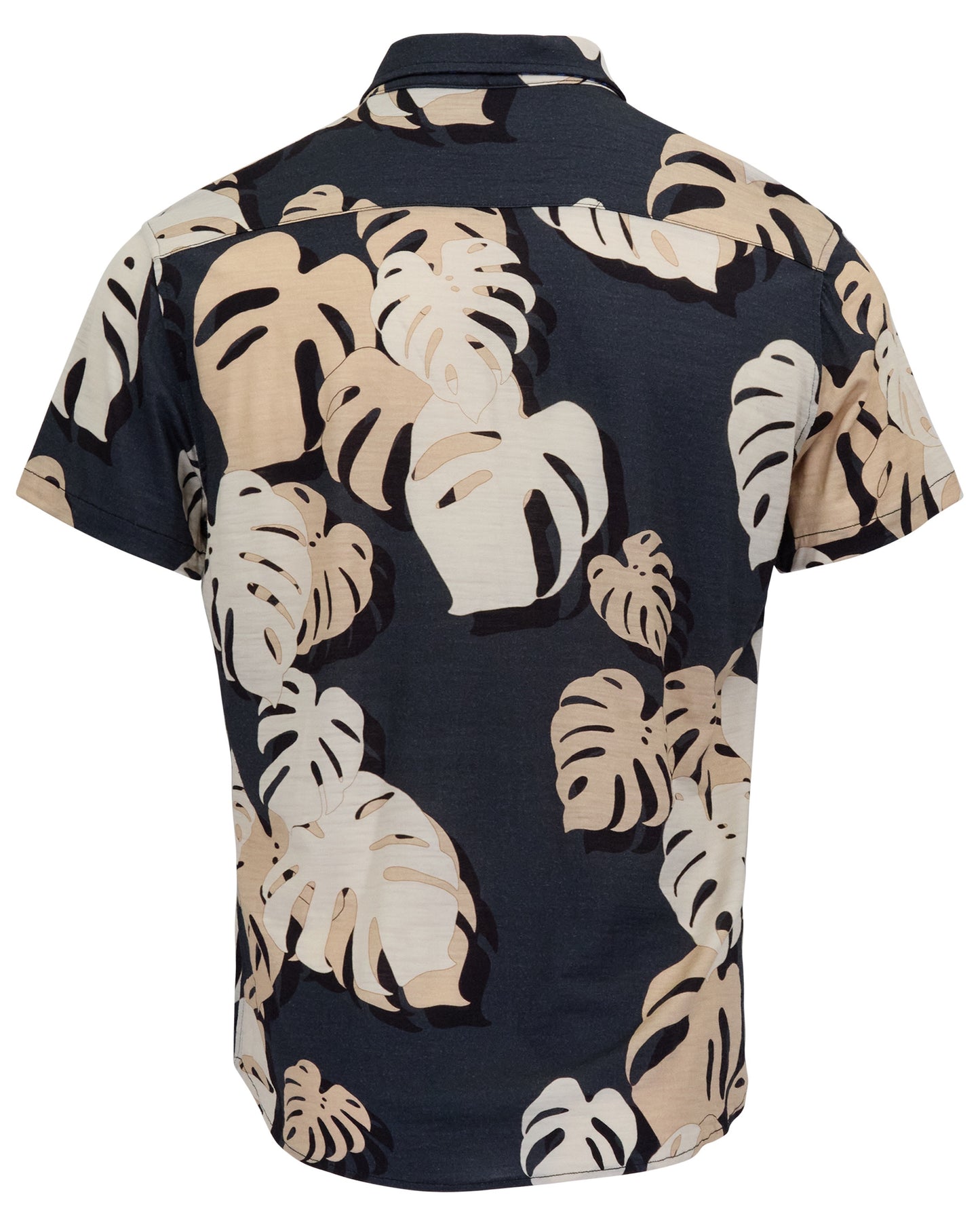 TOBIAS MONSTERA FLORAL SMOKE MENS MERINO WOOL BUTTON-UP SHIRT