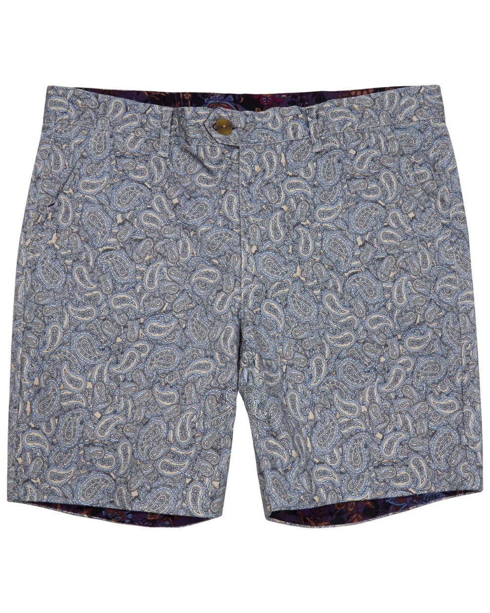 JOHN PAISLEY PILE NATURAL MENS FLAT FRONT SHORT