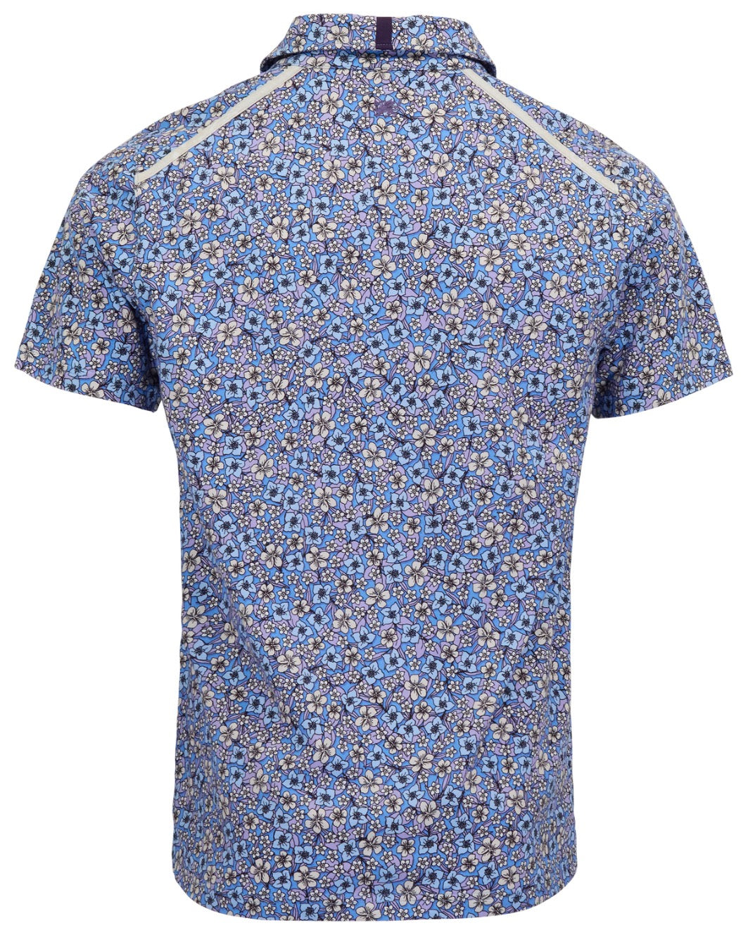 PIETRO FLORAL FIELD BLUE MENS KNIT POLO