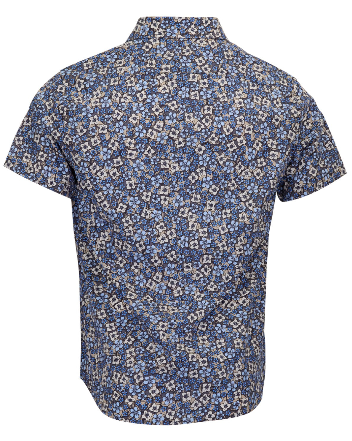 TIM FLORAL FIELD BLACK MENS PRINTED SHIRT