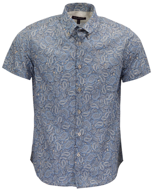 TIM PAISLEY PILE NATURAL MENS PRINTED BUTTON UP SHIRT