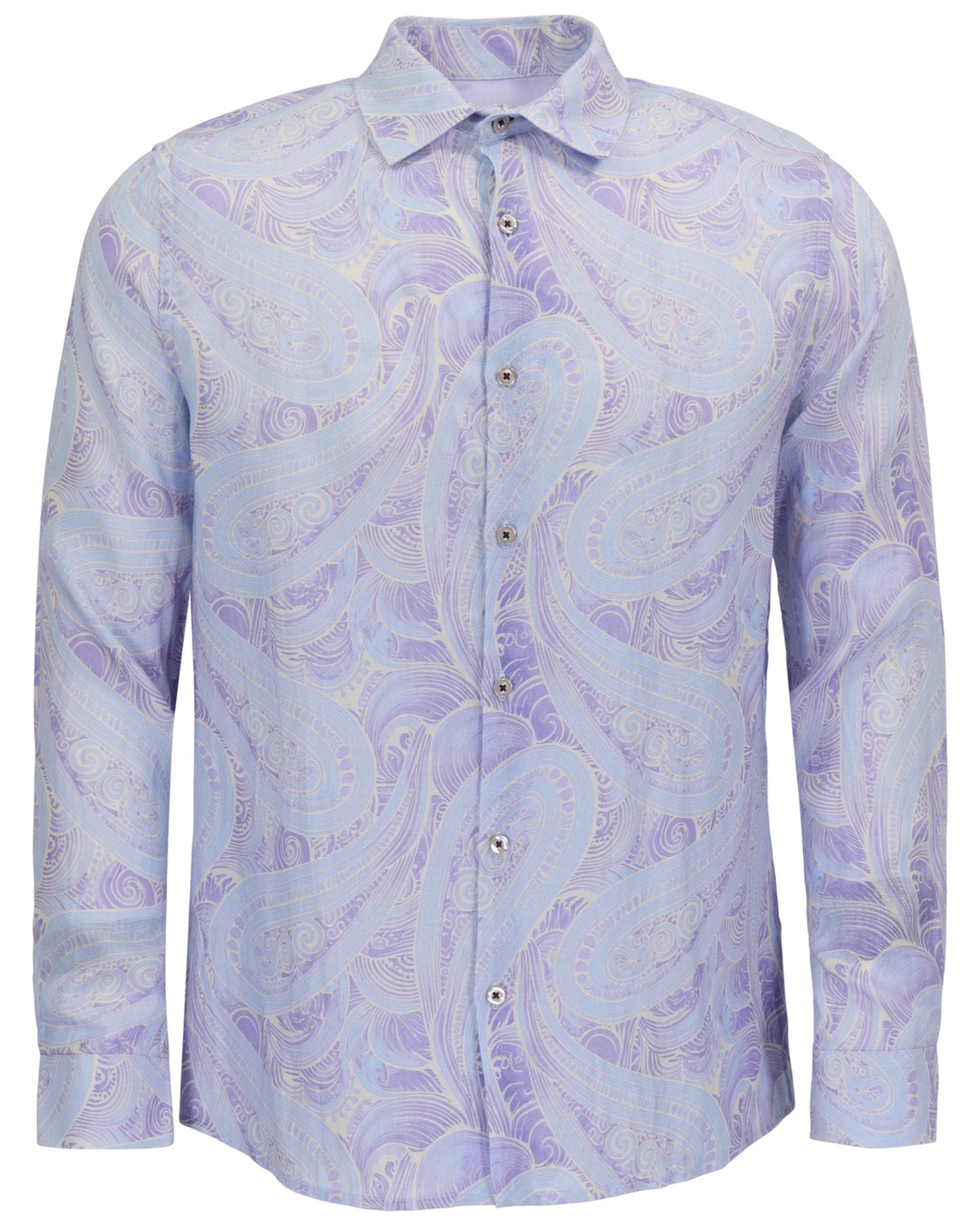 LAURENT MARAKESH PAISLEY HELIO MENS LINEN PRINTED SHIRT