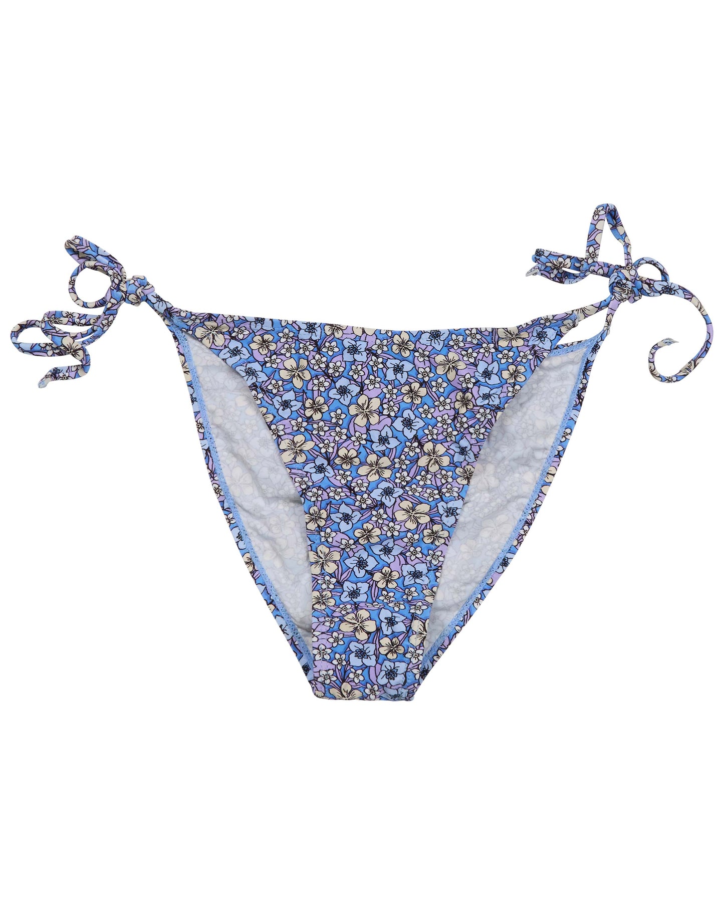 BONITA FLORAL FIELD BLUE WOMENS BIKINI BOTTOM