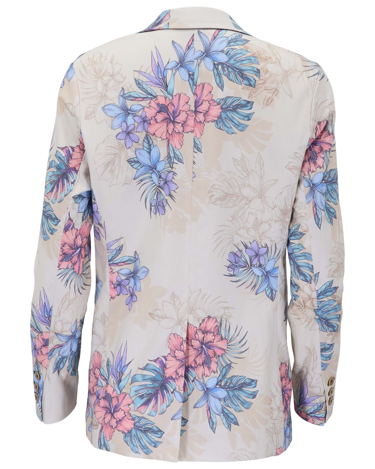 JANE EXOTIC FLORAL NEUTRAL WOMENS TAILORED BLAZER