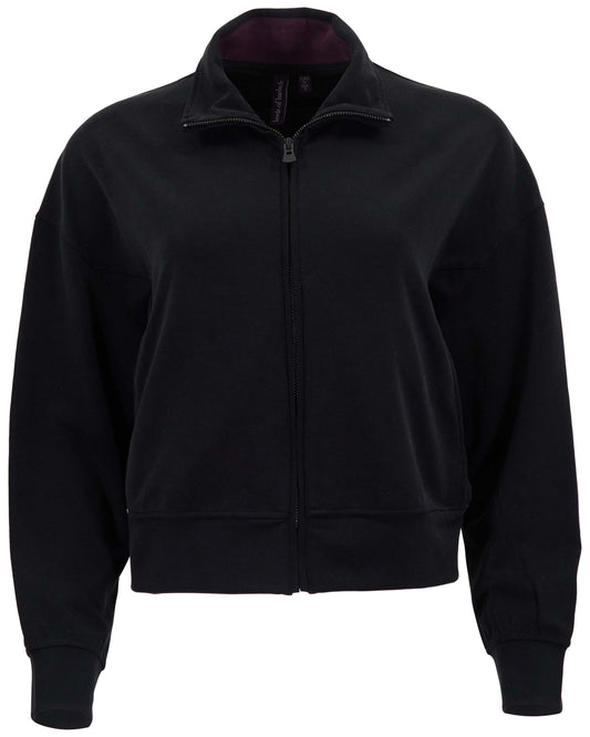 JUDY VERY BLACK WOMENS CROPPED ZIP JACKET