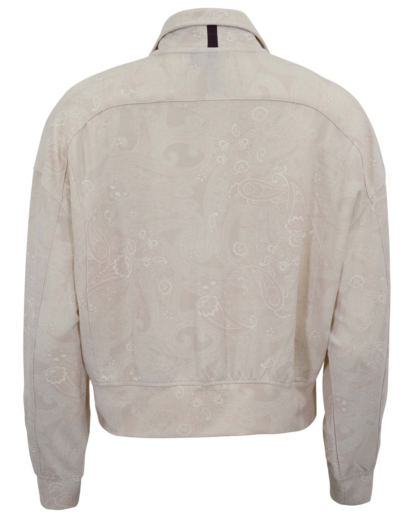 JUDY PAISLEY EXPLOSION IVORY WOMENS CROPPED ZIP JACKET