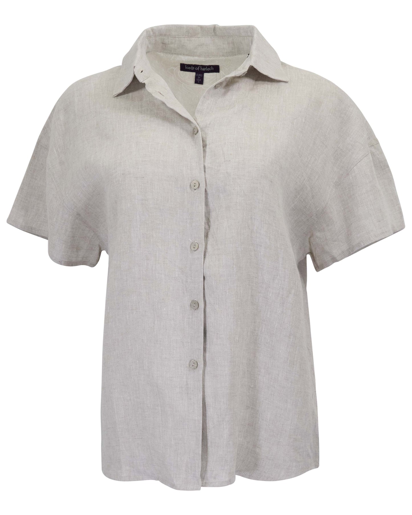LARA NATURAL WOMENS RELAXED LINEN SHIRT