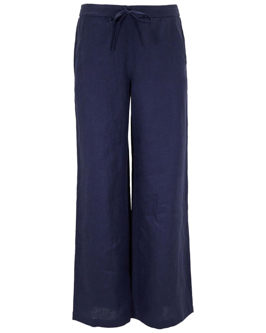 LILLIAN NAVY WOMENS WIDE-LEG PANT