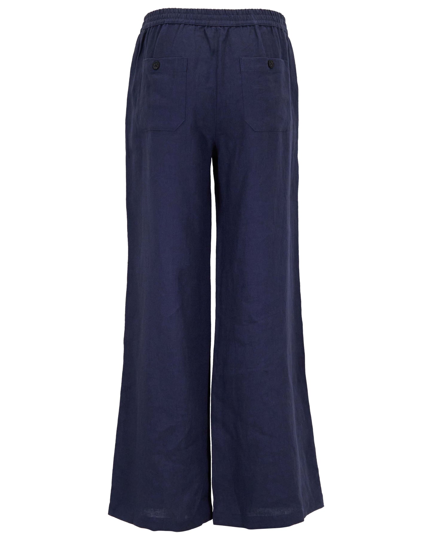 LILLIAN NAVY WOMENS WIDE-LEG PANT