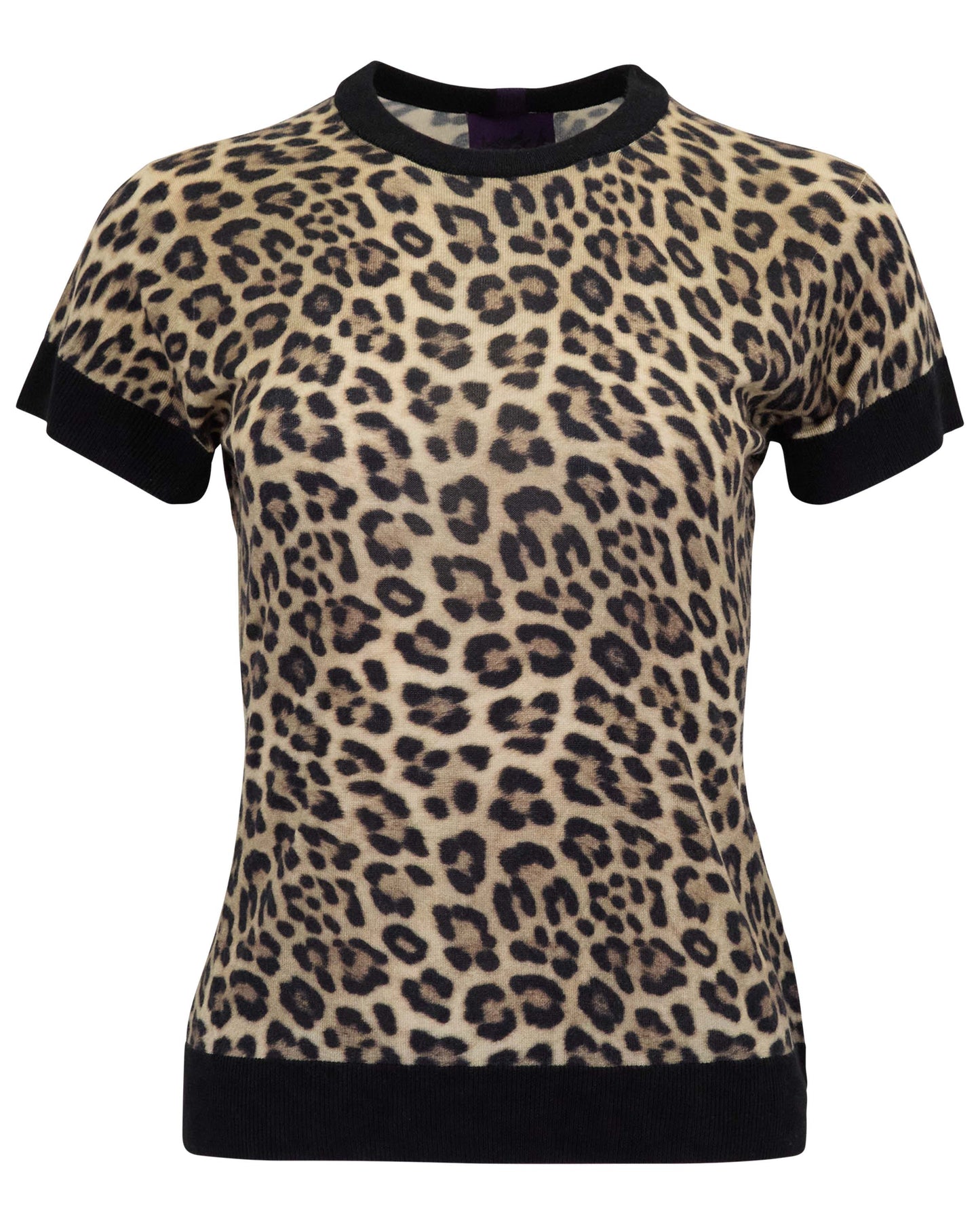 CLAUDETTE LEOPARD BROWN WOMENS KNIT SWEATER