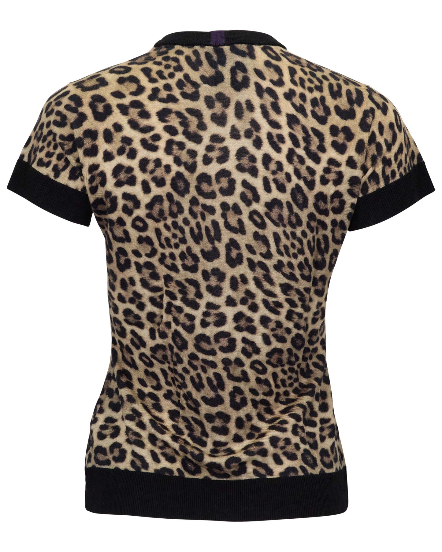 CLAUDETTE LEOPARD BROWN WOMENS KNIT SWEATER