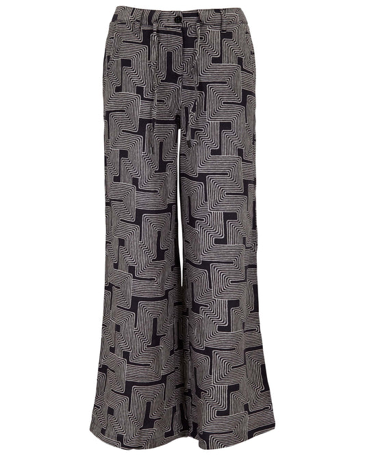 DEANNA INTER TWINE BLACK WOMENS WIDE-LEG PANT