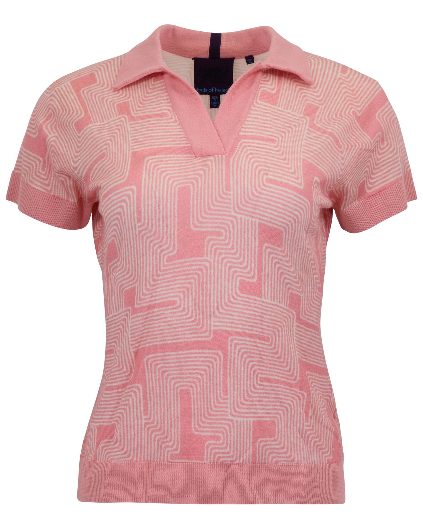 JESSICA INTER TWINE CORAL WOMENS MERINO SILK CASHMERE POLO