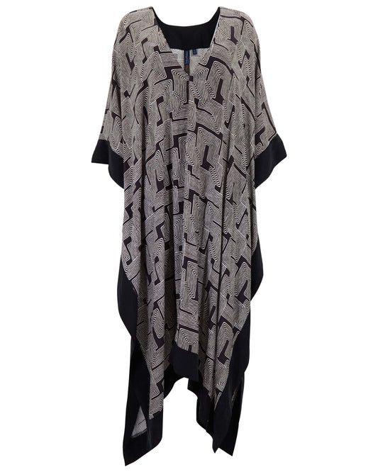 KIERA INTER TWINE BLACK WOMENS KAFTAN