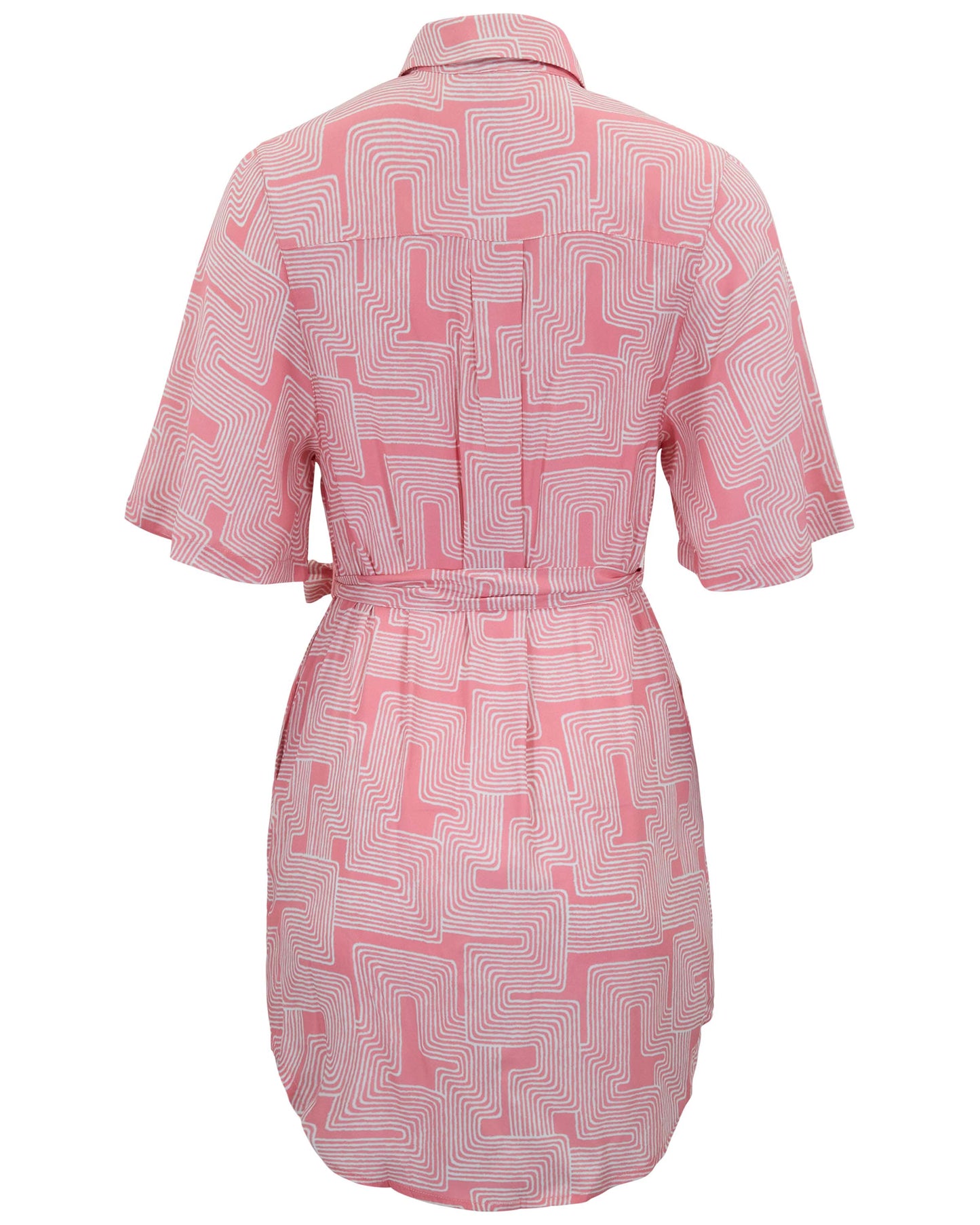 SERENA INTER TWINE CORAL WOMENS WRAP SHIRT DRESS
