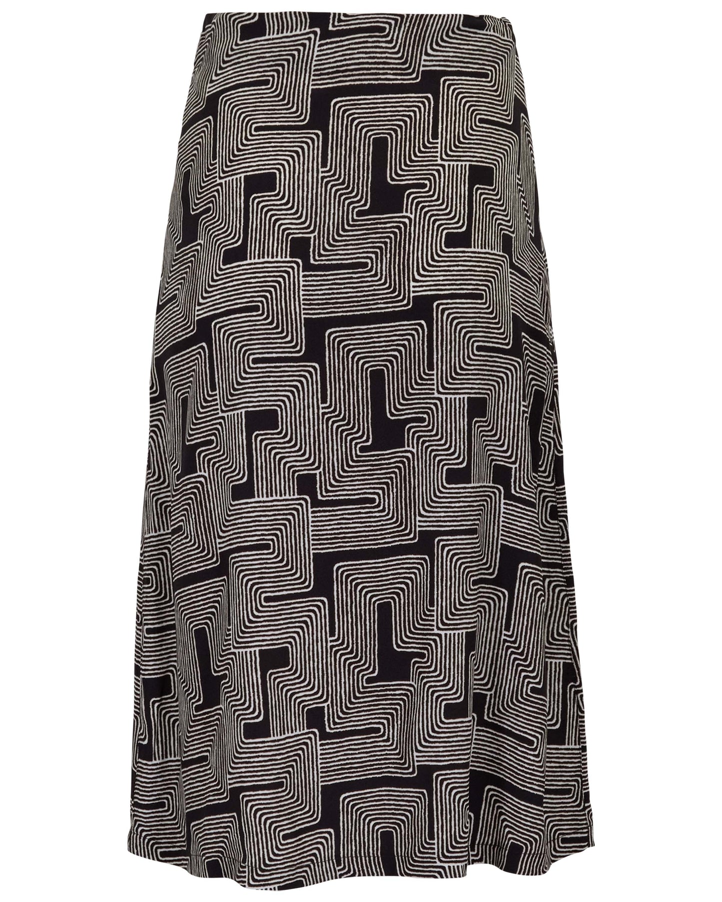 SIENNA INTER TWINE BLACK WOMENS MIDI SKIRT
