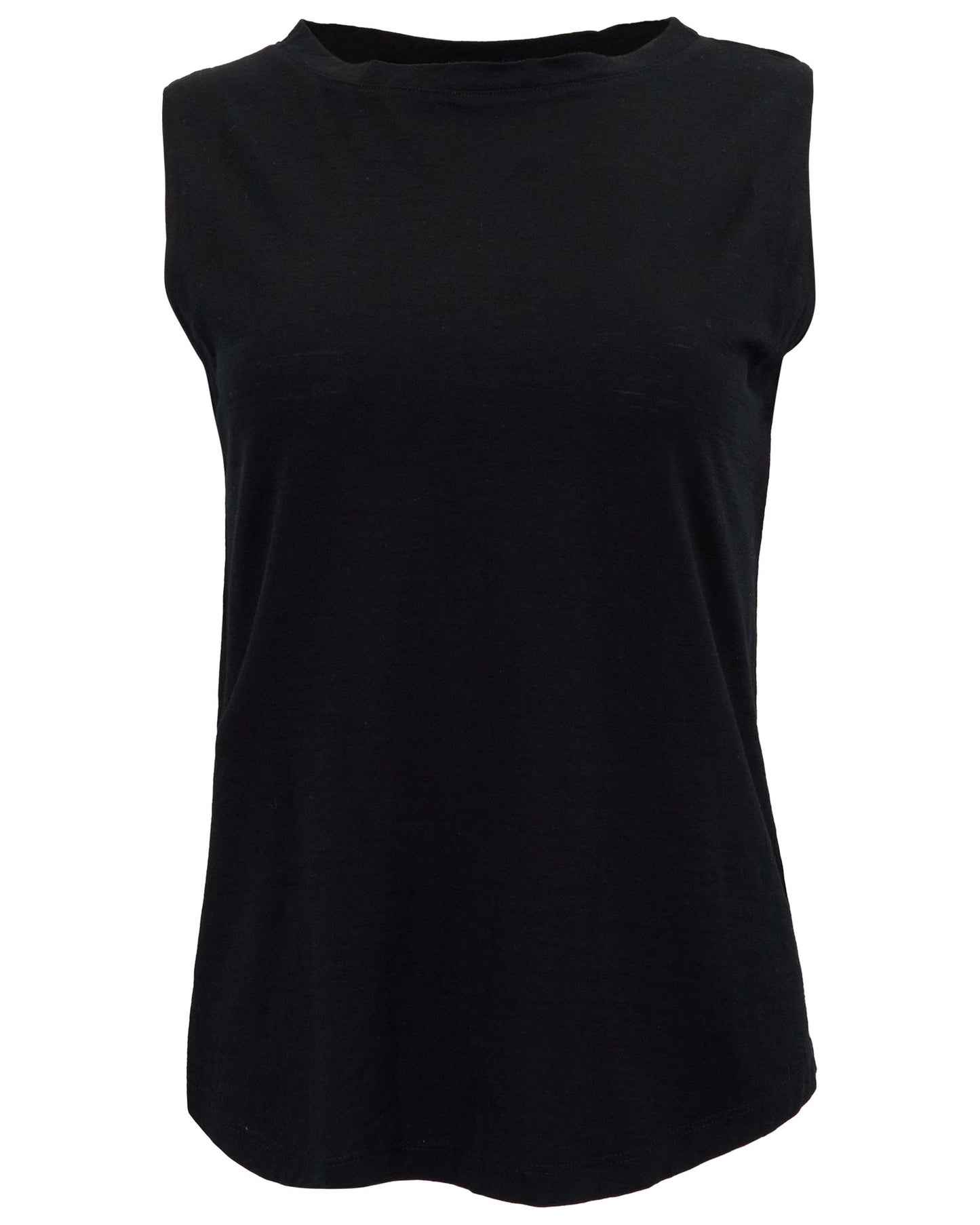 TARA BLACK WOMENS MUSCLE TANK