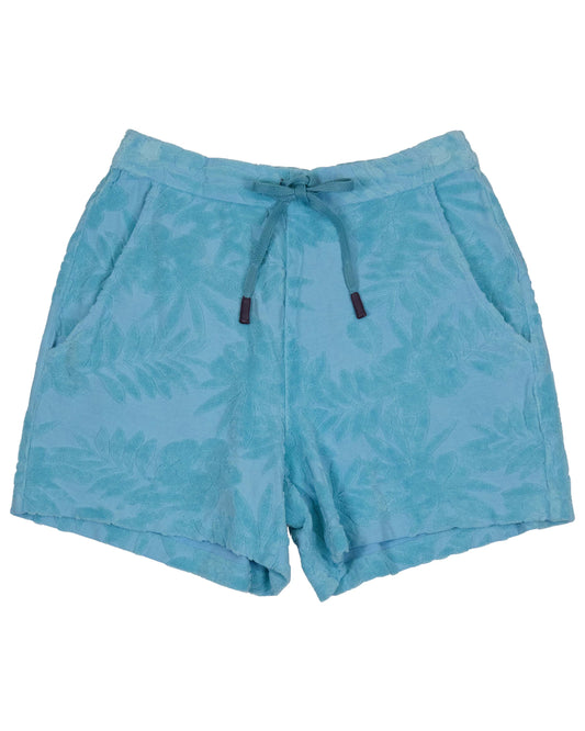 TESS TEAL WOMENS DRAWSTRING TERRY TOWELING SHORT