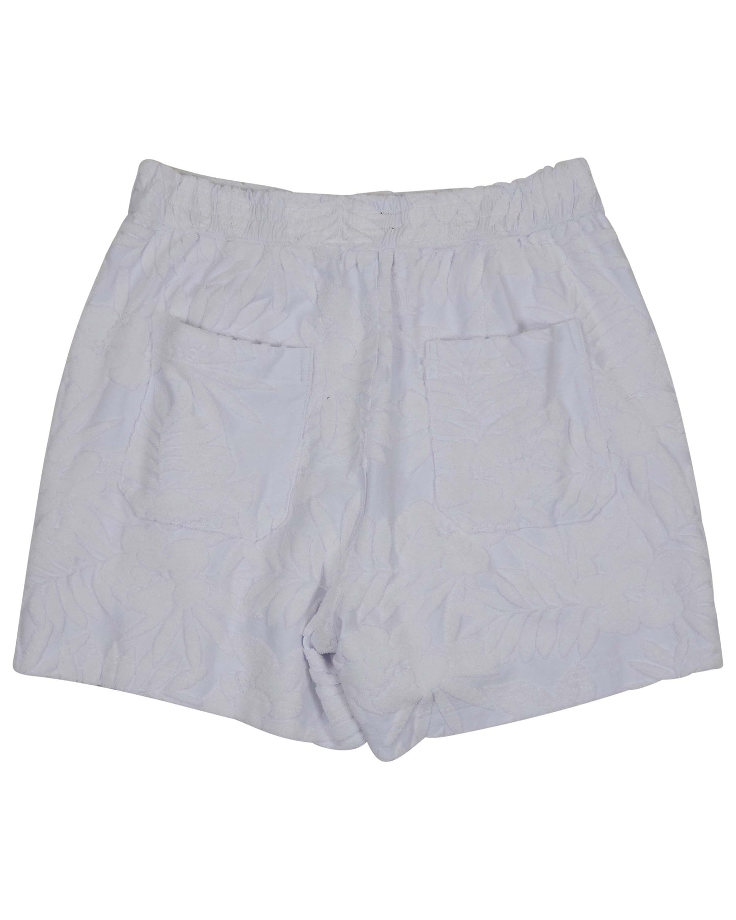 TESS WHITE WOMENS DRAWSTRING TERRY TOWELING SHORT