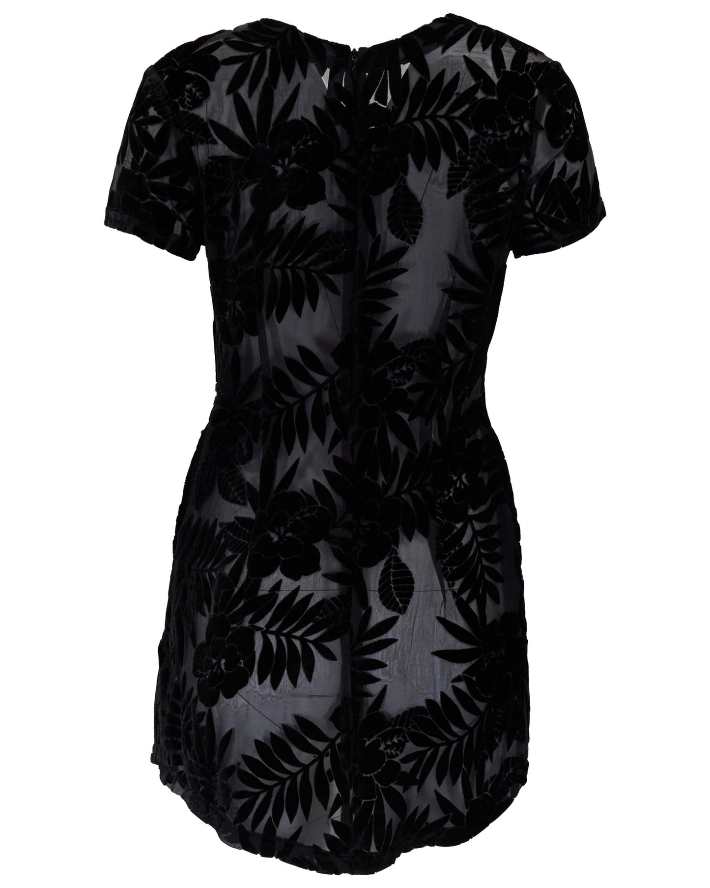 VIOLA COUNTRY FLORAL BLACK WOMENS V-NECK MINI DRESS