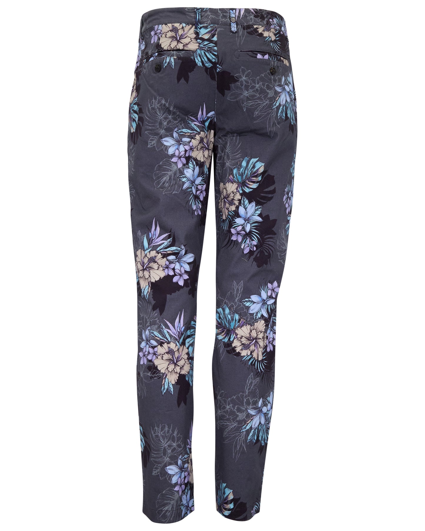JACK EXOTIC FLORAL BLACK MENS FLAT FRONT PANT