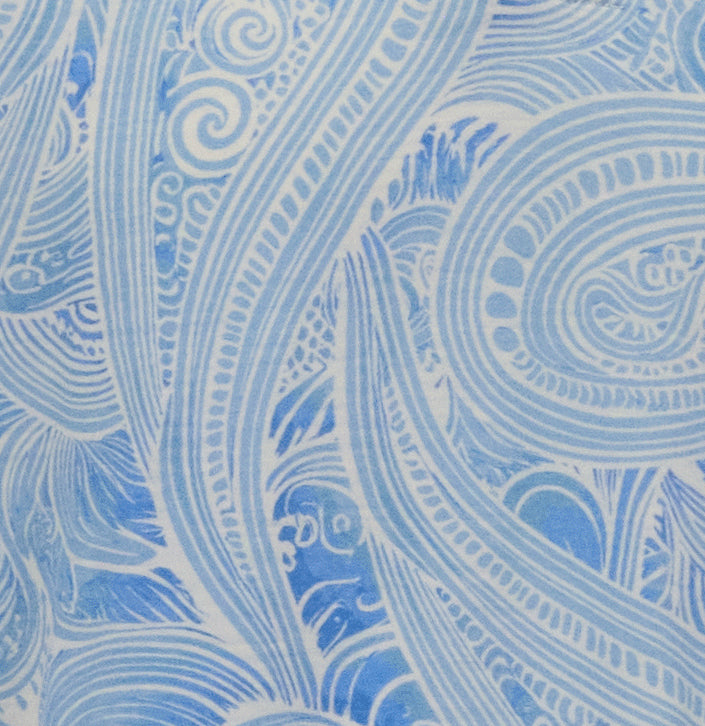 BOBBY MARAKESH PAISLEY TEAL MENS WOOL JOHNNY COLLAR POLO