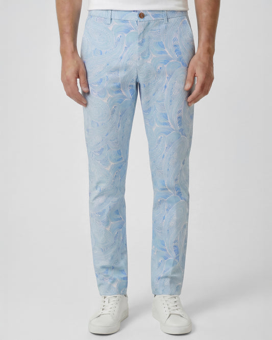 CASPIAN MARAKESH PAISLEY TEAL MENS TAILORED PANT