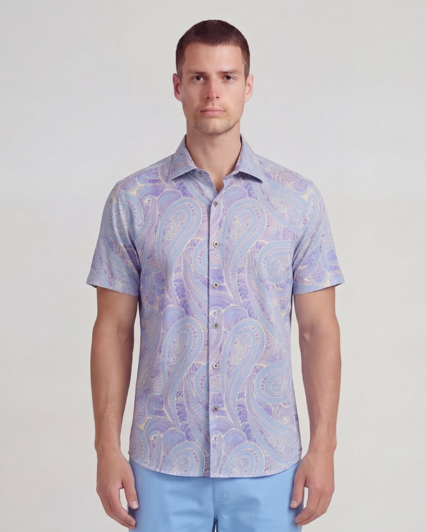 TYLER MARAKESH PAISLEY HELIO MENS SHORT SLEEVE SHIRT