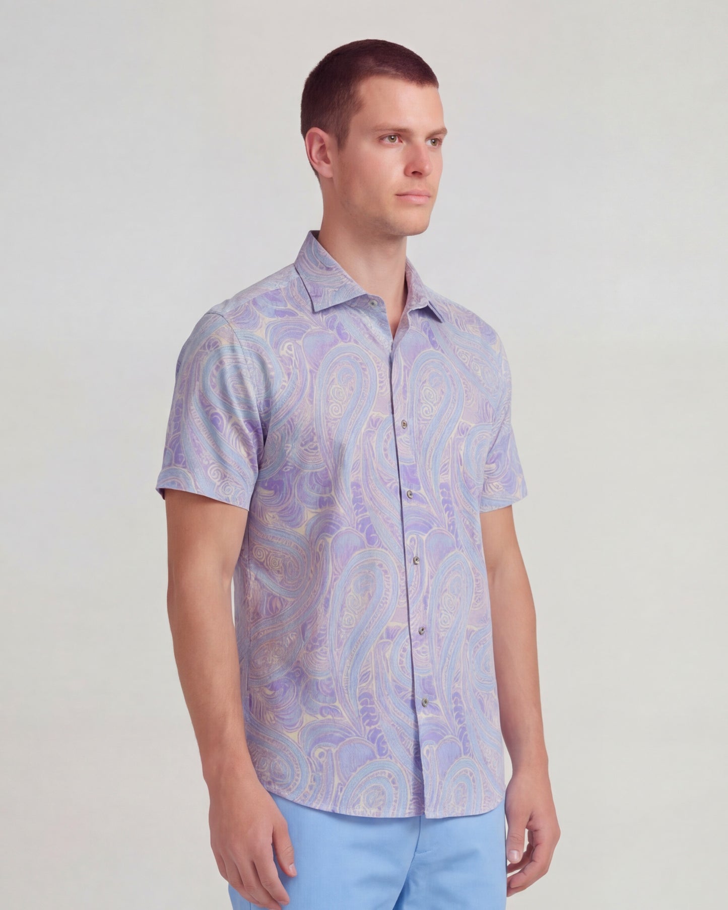 TYLER MARAKESH PAISLEY HELIO MENS SHORT SLEEVE SHIRT