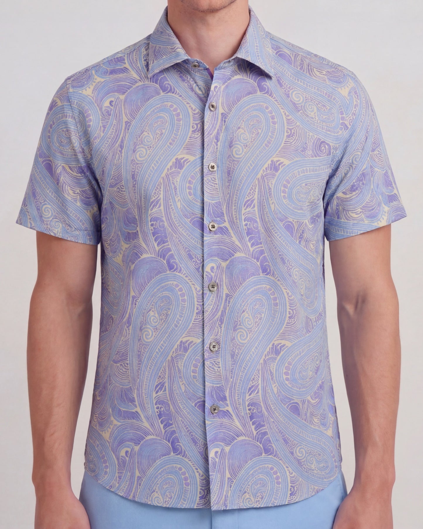 TYLER MARAKESH PAISLEY HELIO MENS SHORT SLEEVE SHIRT