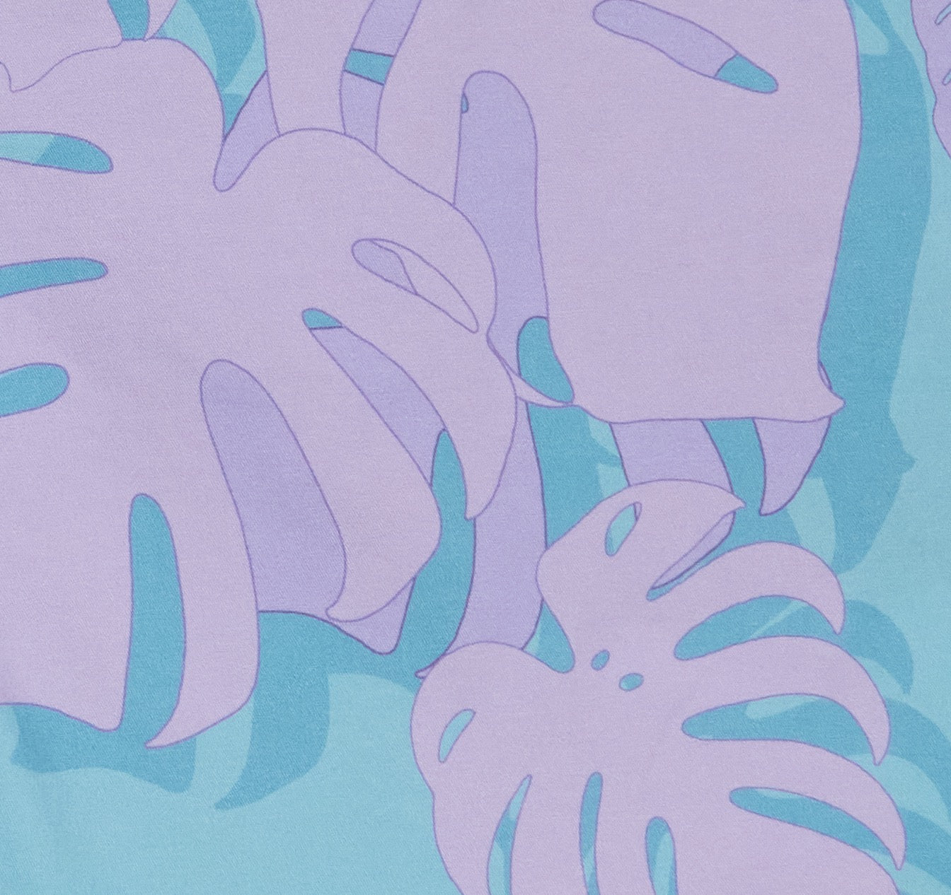 EDWARD MONSTERA FLORAL TEAL MENS FLAT FRONT SHORT