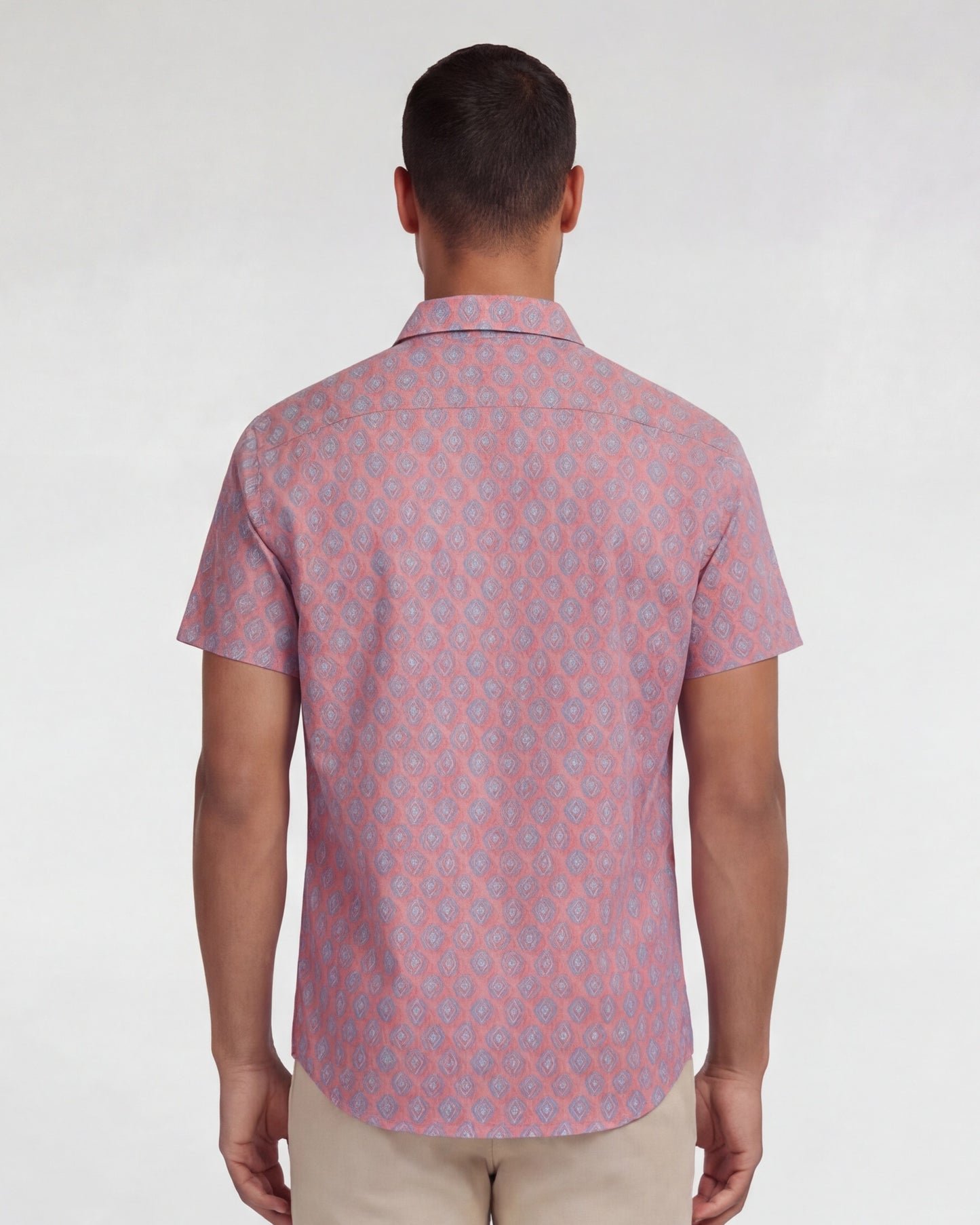 GEORGE MUD GEO CORAL MENS PRINTED BUTTON UP SHIRT