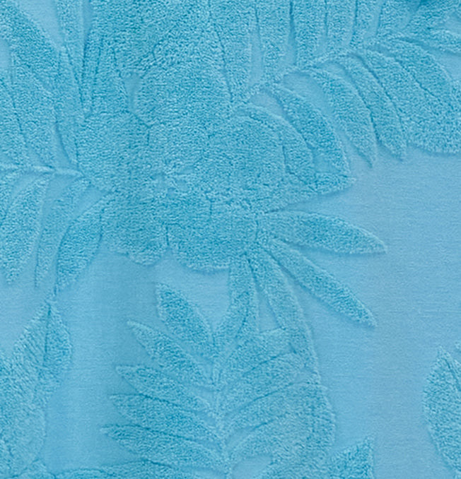 JOHNNY FARM FLORAL TOWEL POLO SHIRT - TEAL